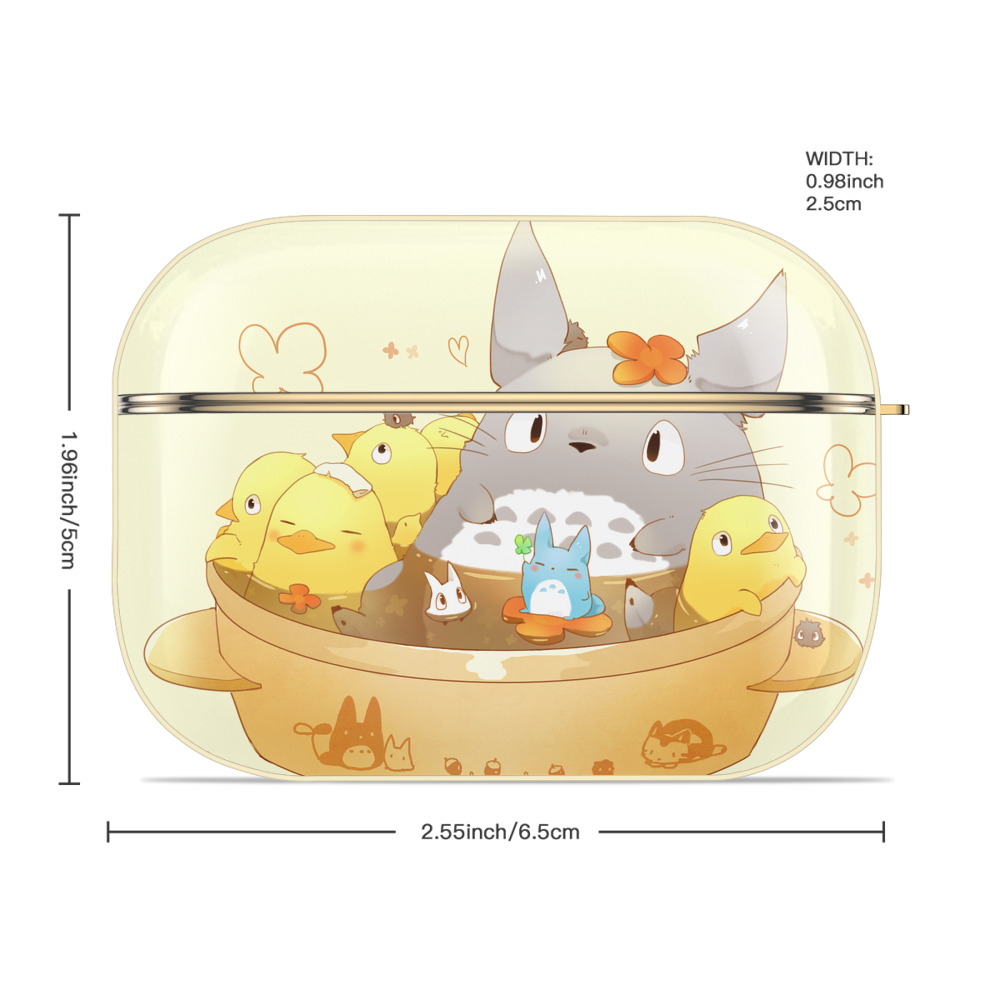 となりのトトロ 草壁メイ 草壁サツキ My Neighbor Totoro Satsuki Kusakabe Mei Kusakabe 【AirPods Pro用】ハードシェル保護ケース｜耐衝撃・防指紋・カラビナ付き商品仕様