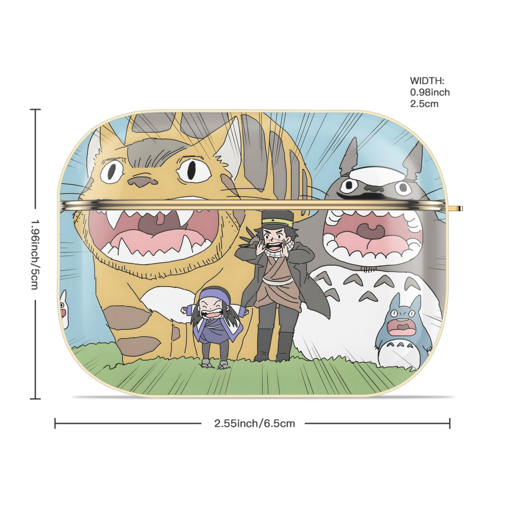 となりのトトロ 草壁メイ 草壁サツキ My Neighbor Totoro Satsuki Kusakabe Mei Kusakabe 【AirPods Pro用】ハードシェル保護ケース｜耐衝撃・防指紋・カラビナ付き商品仕様