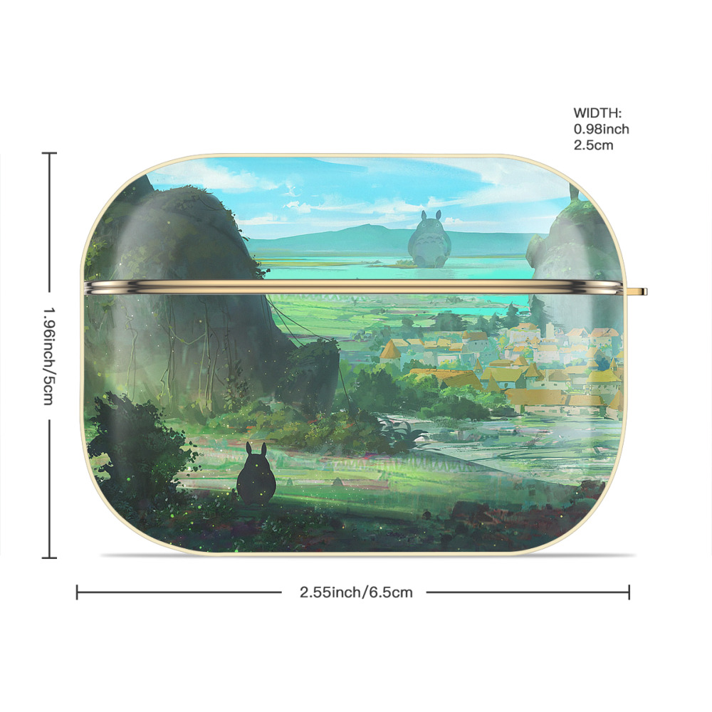 となりのトトロ 草壁メイ 草壁サツキ My Neighbor Totoro Satsuki Kusakabe Mei Kusakabe 【AirPods Pro用】ハードシェル保護ケース｜耐衝撃・防指紋・カラビナ付き商品仕様