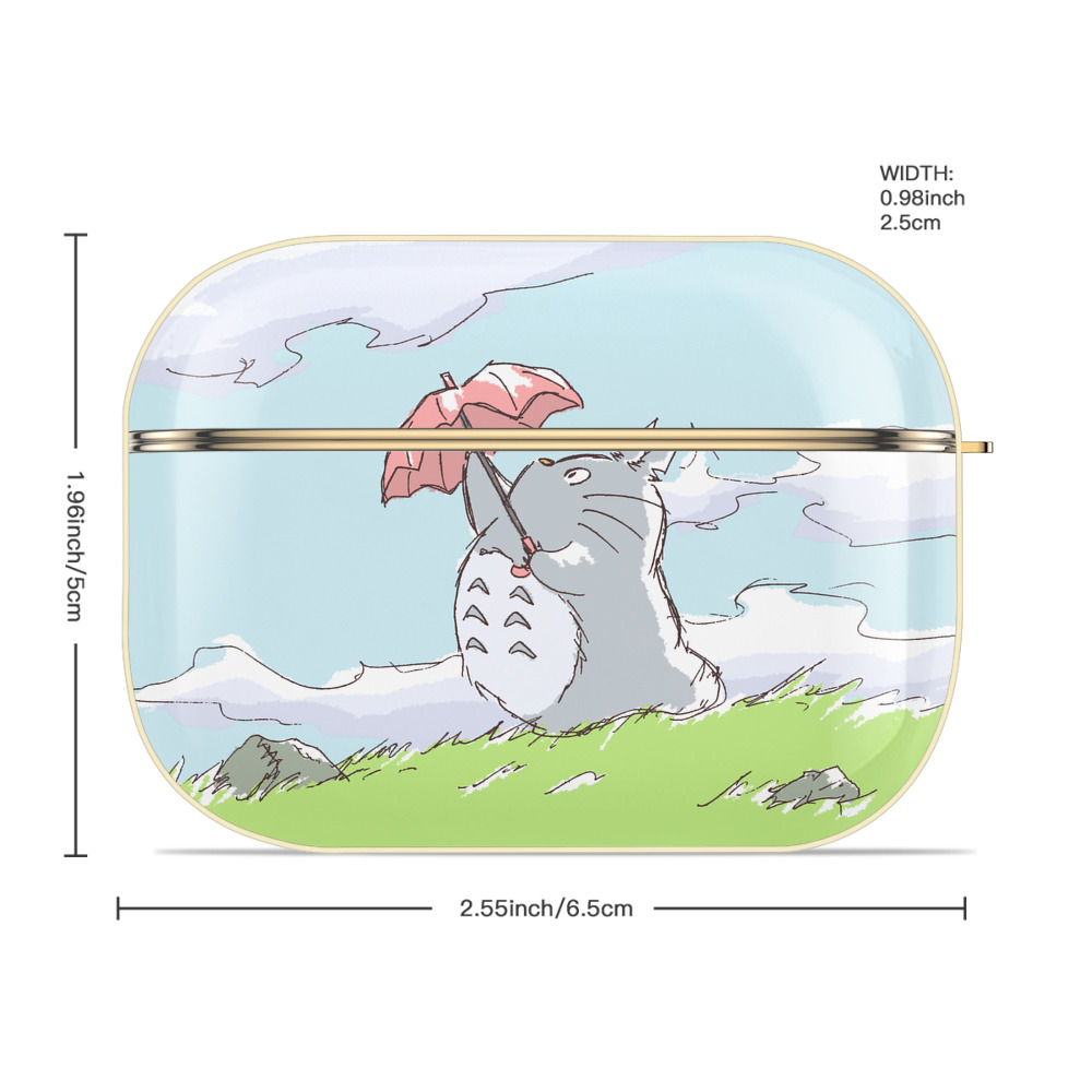 となりのトトロ 草壁メイ 草壁サツキ My Neighbor Totoro Satsuki Kusakabe Mei Kusakabe 【AirPods Pro用】ハードシェル保護ケース｜耐衝撃・防指紋・カラビナ付き商品仕様