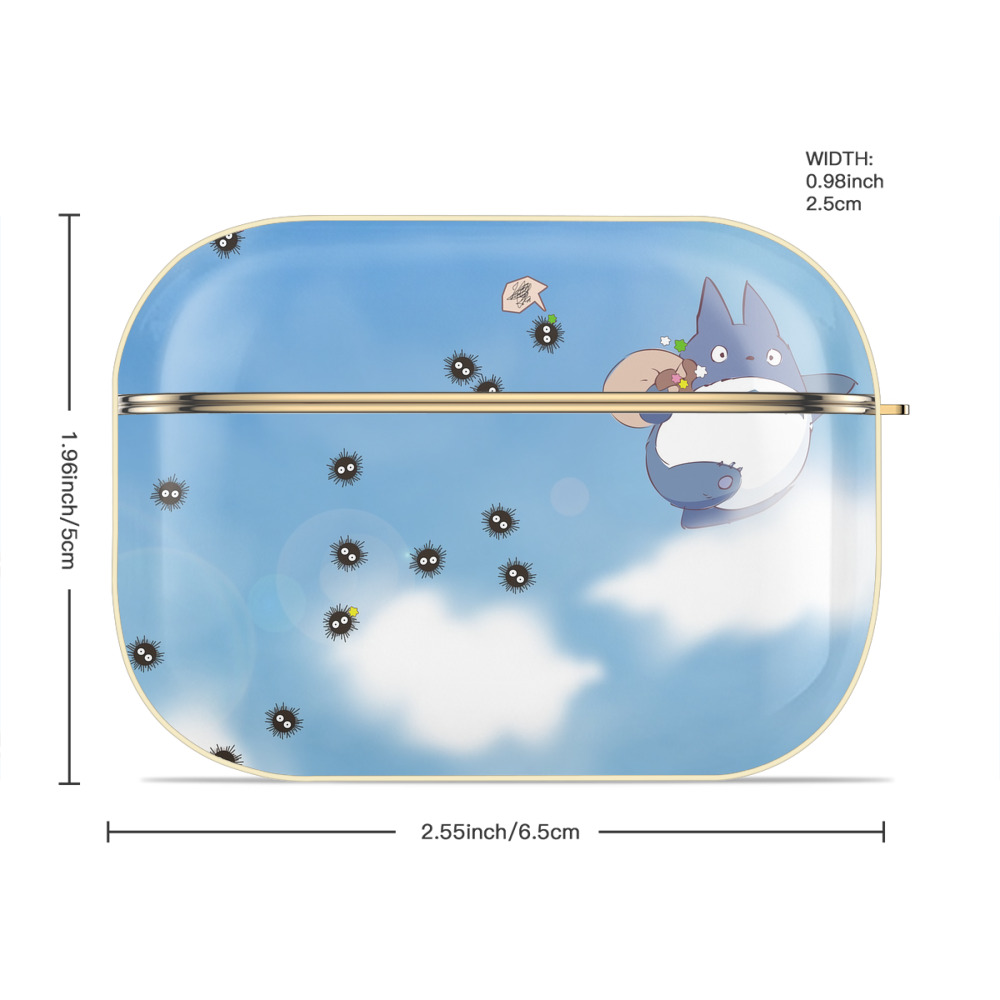 となりのトトロ 草壁メイ 草壁サツキ My Neighbor Totoro Satsuki Kusakabe Mei Kusakabe 【AirPods Pro用】ハードシェル保護ケース｜耐衝撃・防指紋・カラビナ付き商品仕様