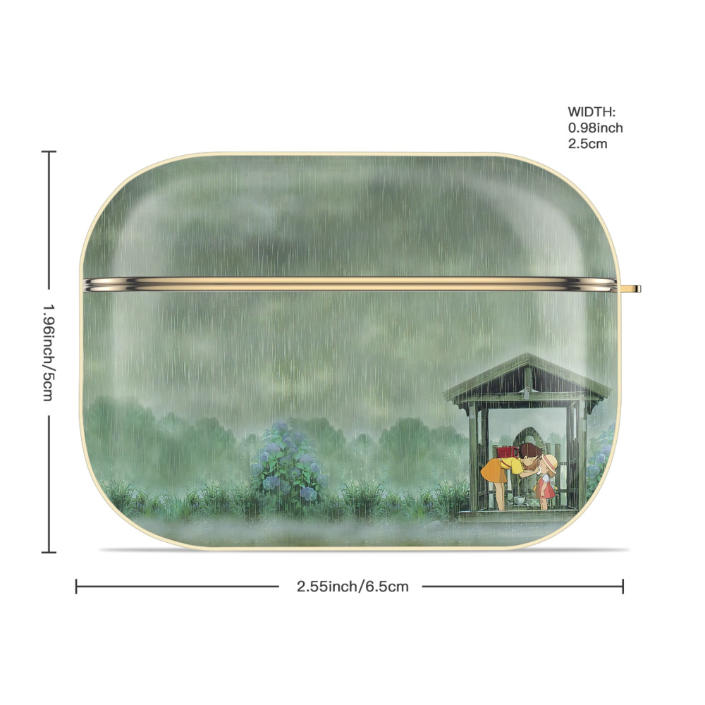 となりのトトロ 草壁メイ 草壁サツキ My Neighbor Totoro Satsuki Kusakabe Mei Kusakabe 【AirPods Pro用】ハードシェル保護ケース｜耐衝撃・防指紋・カラビナ付き商品仕様