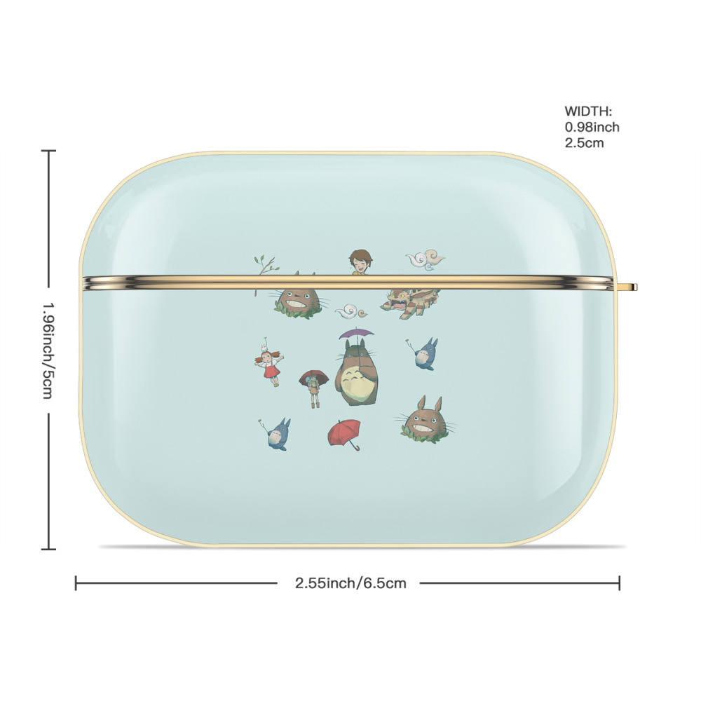 となりのトトロ 草壁メイ 草壁サツキ My Neighbor Totoro Satsuki Kusakabe Mei Kusakabe 【AirPods Pro用】ハードシェル保護ケース｜耐衝撃・防指紋・カラビナ付き商品仕様