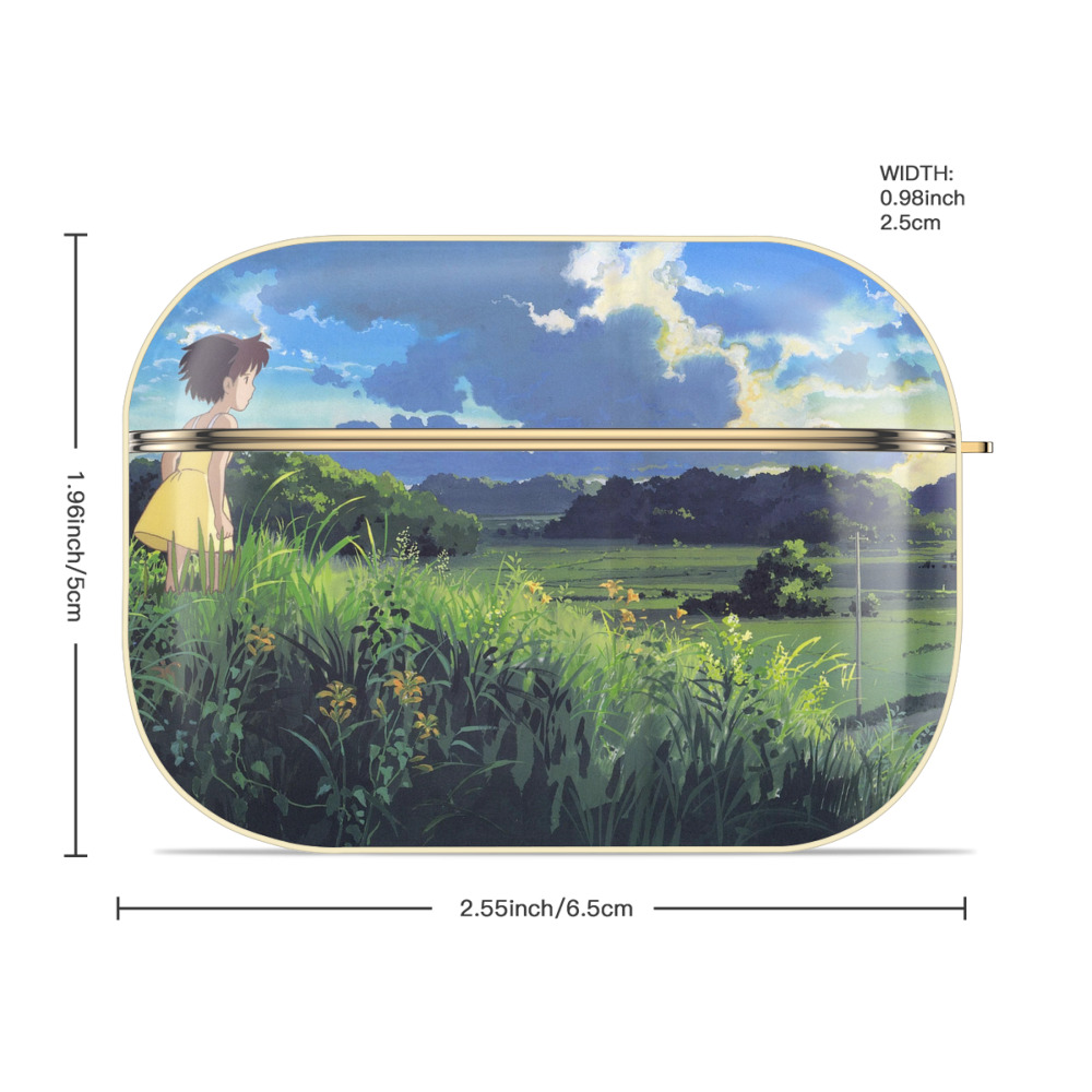 となりのトトロ 草壁メイ 草壁サツキ My Neighbor Totoro Satsuki Kusakabe Mei Kusakabe 【AirPods Pro用】ハードシェル保護ケース｜耐衝撃・防指紋・カラビナ付き商品仕様