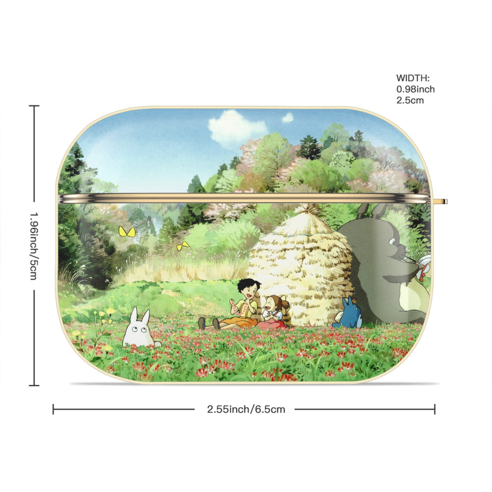 となりのトトロ 草壁メイ 草壁サツキ My Neighbor Totoro Satsuki Kusakabe Mei Kusakabe 【AirPods Pro用】ハードシェル保護ケース｜耐衝撃・防指紋・カラビナ付き商品仕様