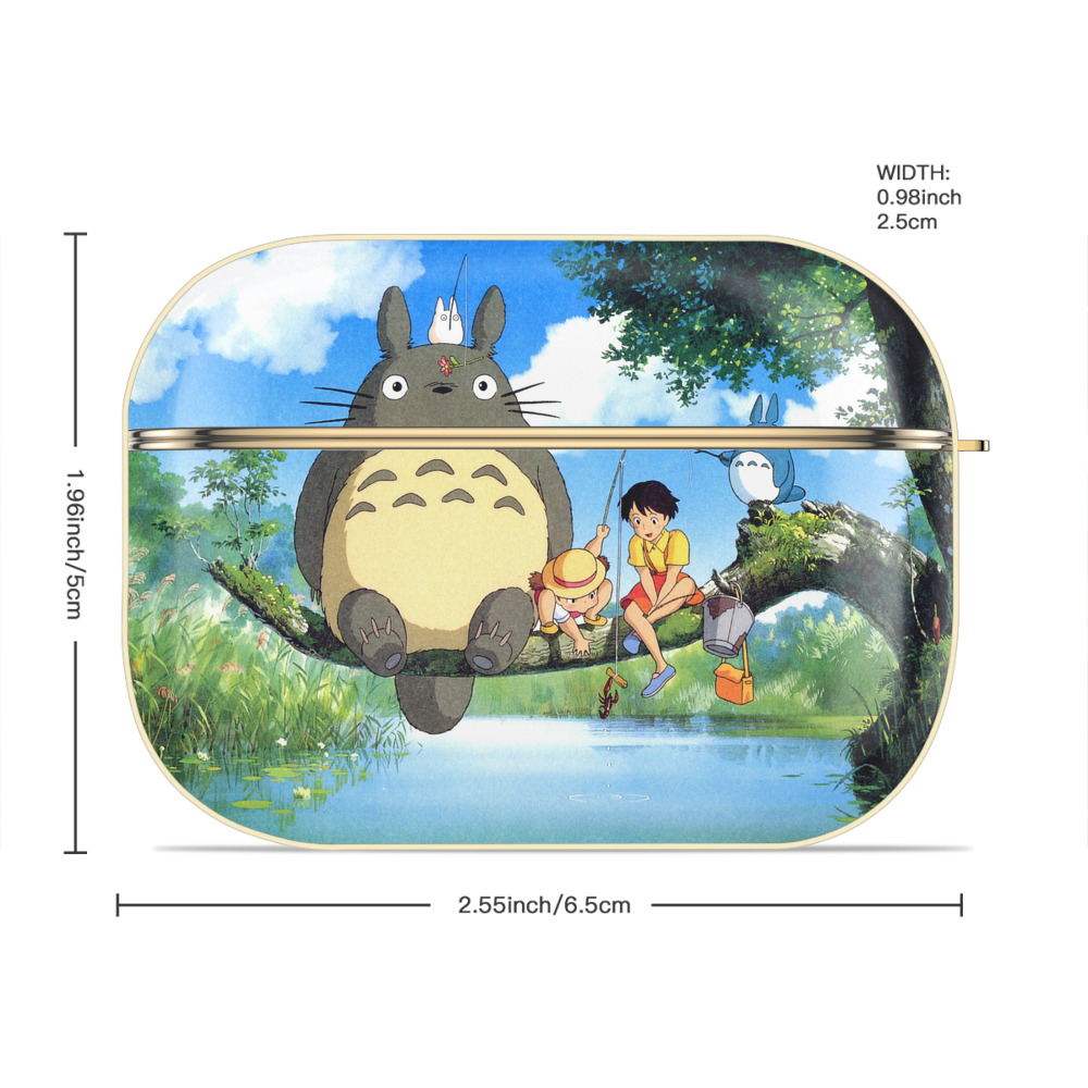 となりのトトロ 草壁メイ 草壁サツキ My Neighbor Totoro Satsuki Kusakabe Mei Kusakabe 【AirPods Pro用】ハードシェル保護ケース｜耐衝撃・防指紋・カラビナ付き商品仕様