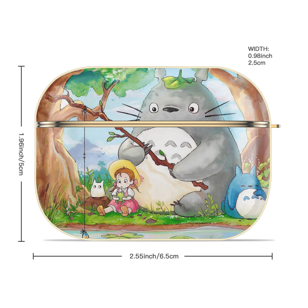 となりのトトロ 草壁メイ 草壁サツキ My Neighbor Totoro Satsuki Kusakabe Mei Kusakabe 【AirPods Pro用】ハードシェル保護ケース｜耐衝撃・防指紋・カラビナ付き商品仕様
