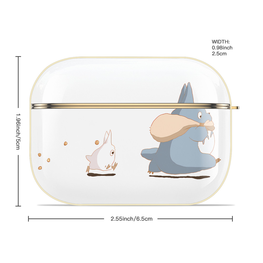 となりのトトロ 草壁メイ 草壁サツキ My Neighbor Totoro Satsuki Kusakabe Mei Kusakabe 【AirPods Pro用】ハードシェル保護ケース｜耐衝撃・防指紋・カラビナ付き商品仕様