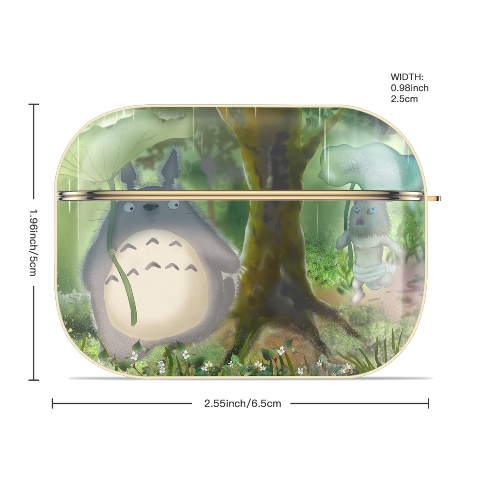 となりのトトロ 草壁メイ 草壁サツキ My Neighbor Totoro Satsuki Kusakabe Mei Kusakabe 【AirPods Pro用】ハードシェル保護ケース｜耐衝撃・防指紋・カラビナ付き商品仕様