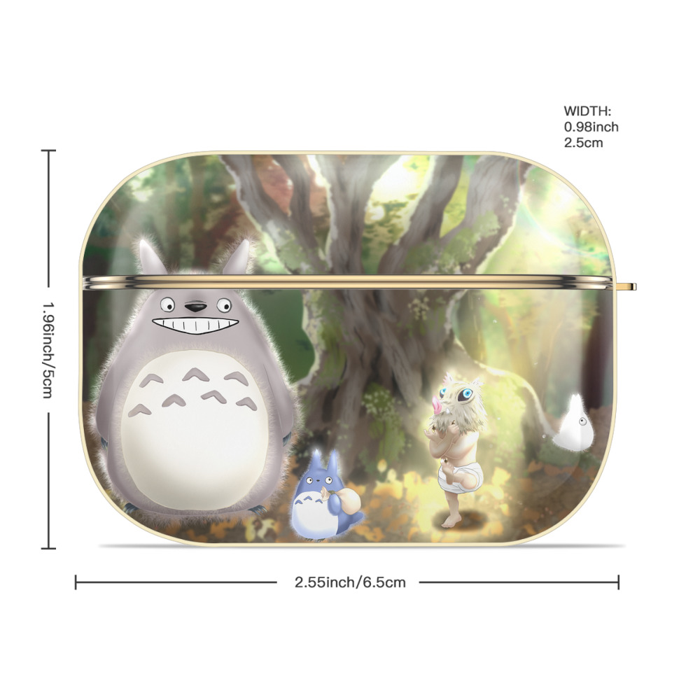 となりのトトロ 草壁メイ 草壁サツキ My Neighbor Totoro Satsuki Kusakabe Mei Kusakabe 【AirPods Pro用】ハードシェル保護ケース｜耐衝撃・防指紋・カラビナ付き商品仕様