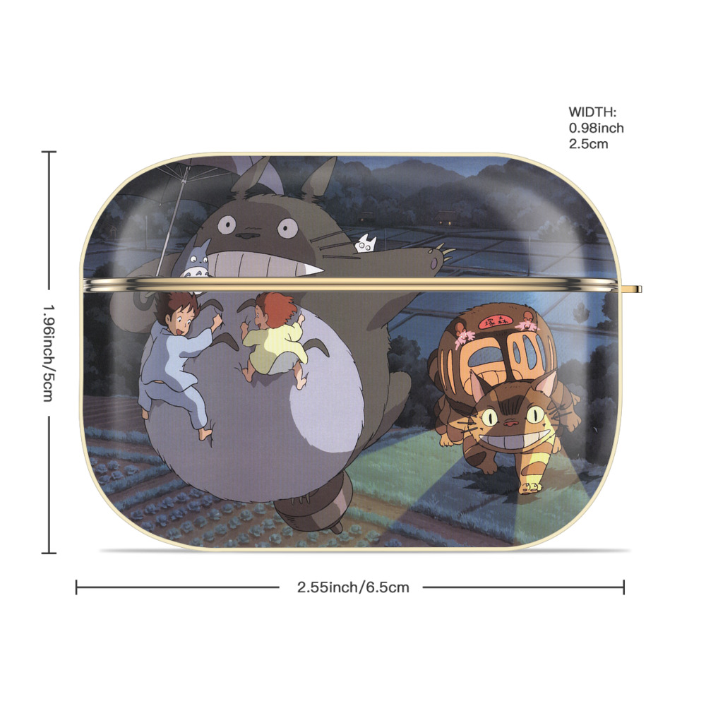 となりのトトロ 草壁メイ 草壁サツキ My Neighbor Totoro Satsuki Kusakabe Mei Kusakabe 【AirPods Pro用】ハードシェル保護ケース｜耐衝撃・防指紋・カラビナ付き商品仕様