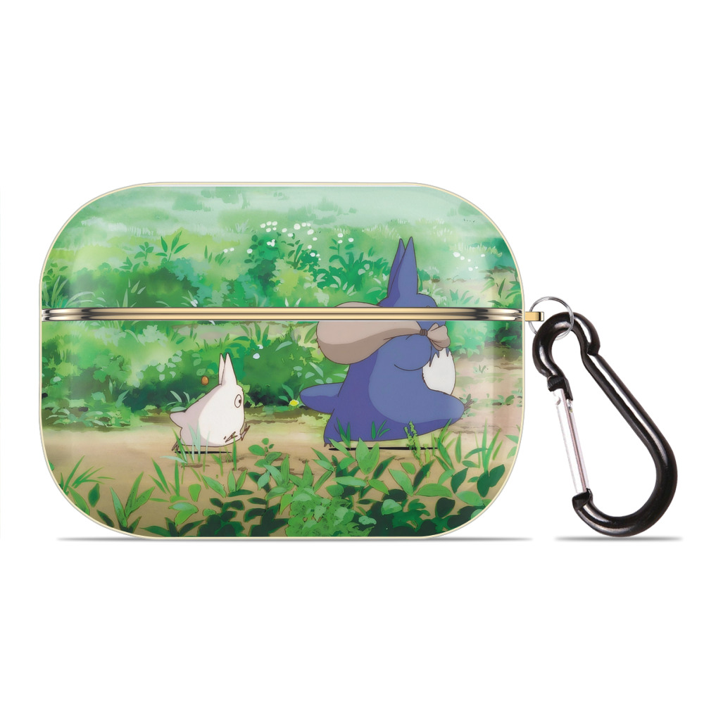 となりのトトロ 草壁メイ 草壁サツキ My Neighbor Totoro Satsuki Kusakabe Mei Kusakabe 【AirPods Pro用】ハードシェル保護ケース｜耐衝撃・防指紋・カラビナ付き商品仕様