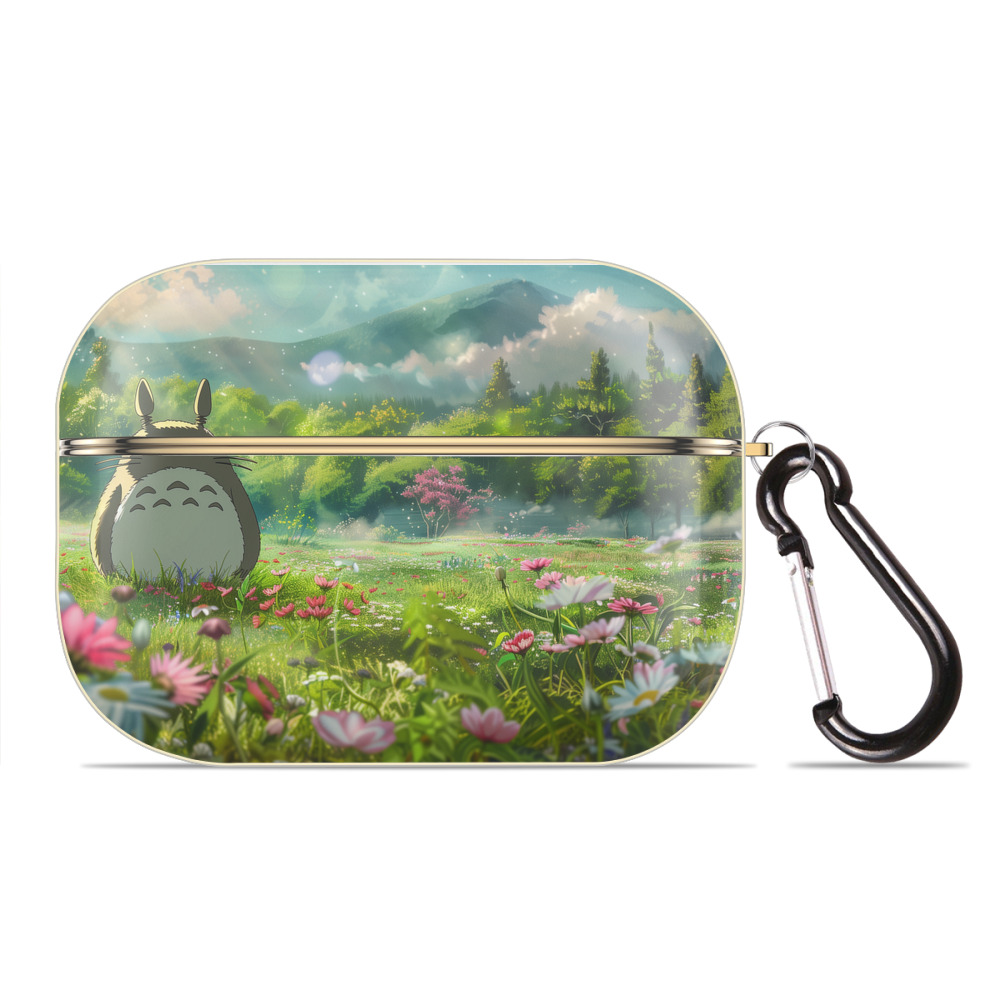 となりのトトロ 草壁メイ 草壁サツキ My Neighbor Totoro Satsuki Kusakabe Mei Kusakabe 【AirPods Pro用】ハードシェル保護ケース｜耐衝撃・防指紋・カラビナ付き商品仕様