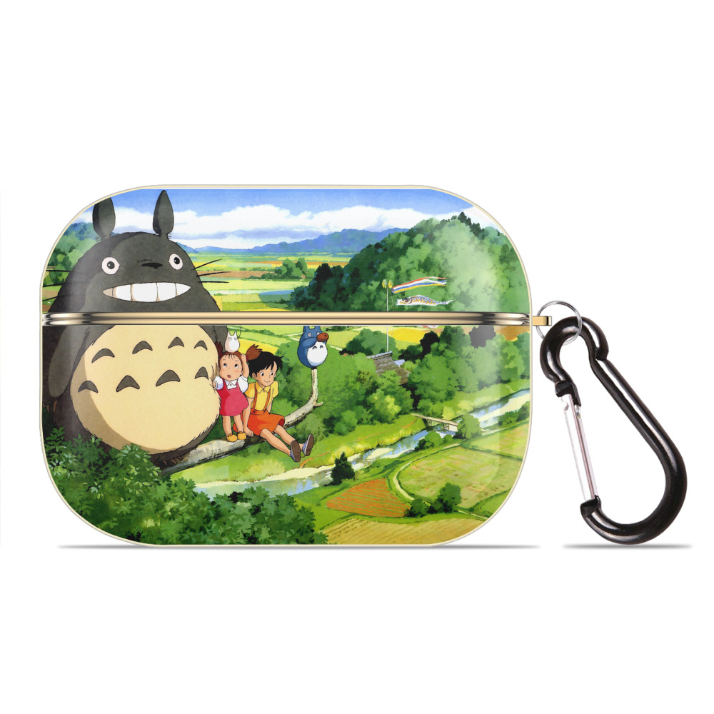 となりのトトロ 草壁メイ 草壁サツキ My Neighbor Totoro Satsuki Kusakabe Mei Kusakabe 【AirPods Pro用】ハードシェル保護ケース｜耐衝撃・防指紋・カラビナ付き商品仕様