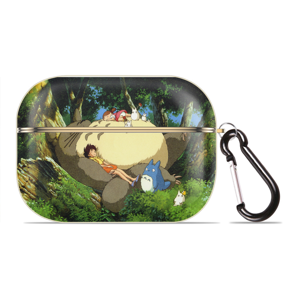 となりのトトロ 草壁メイ 草壁サツキ My Neighbor Totoro Satsuki Kusakabe Mei Kusakabe 【AirPods Pro用】ハードシェル保護ケース｜耐衝撃・防指紋・カラビナ付き商品仕様