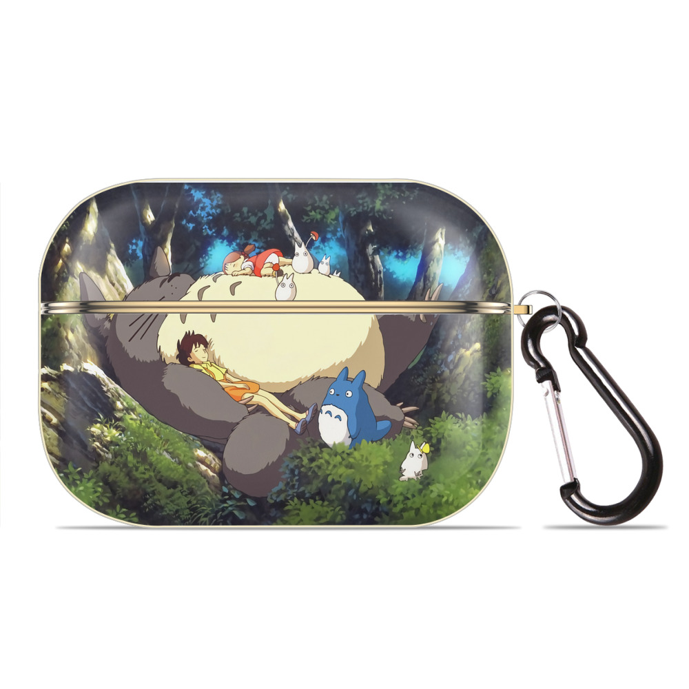 となりのトトロ 草壁メイ 草壁サツキ My Neighbor Totoro Satsuki Kusakabe Mei Kusakabe 【AirPods Pro用】ハードシェル保護ケース｜耐衝撃・防指紋・カラビナ付き商品仕様