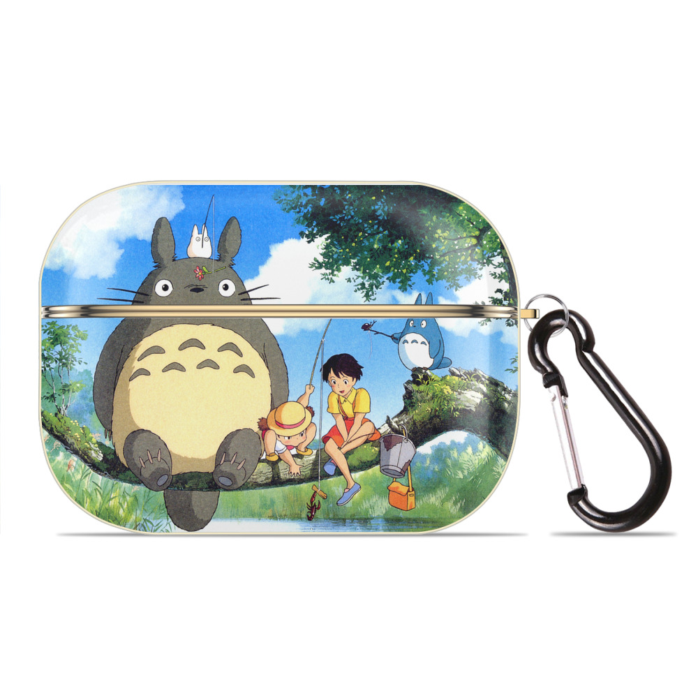 となりのトトロ 草壁メイ 草壁サツキ My Neighbor Totoro Satsuki Kusakabe Mei Kusakabe 【AirPods Pro用】ハードシェル保護ケース｜耐衝撃・防指紋・カラビナ付き商品仕様