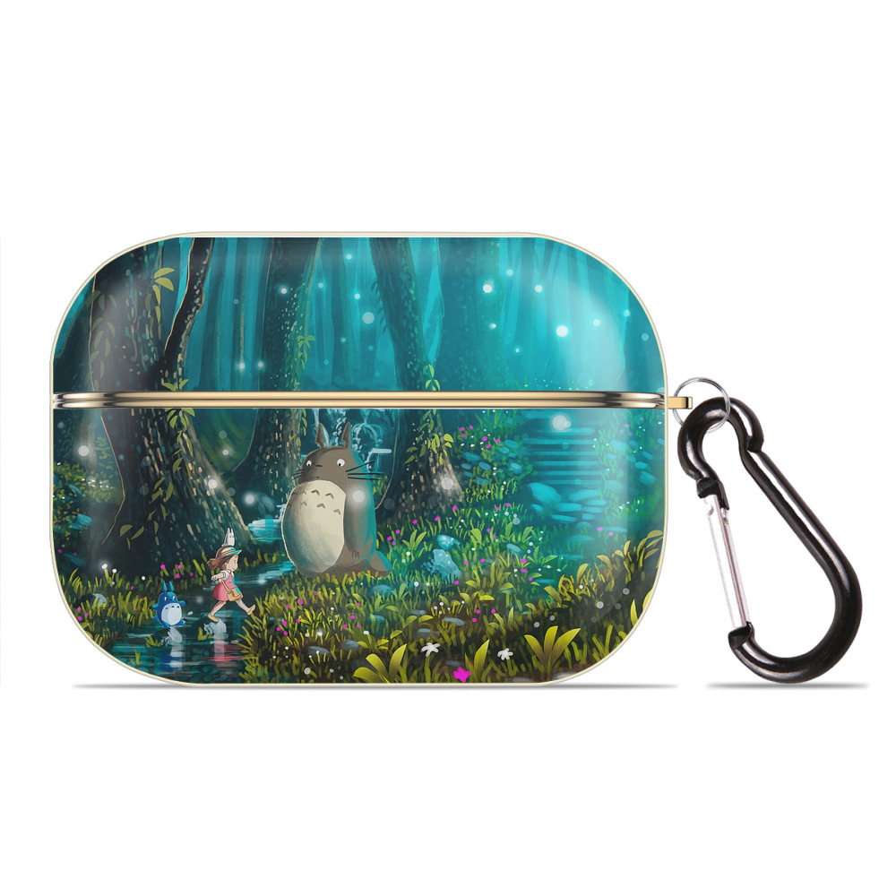 となりのトトロ 草壁メイ 草壁サツキ My Neighbor Totoro Satsuki Kusakabe Mei Kusakabe 【AirPods Pro用】ハードシェル保護ケース｜耐衝撃・防指紋・カラビナ付き商品仕様