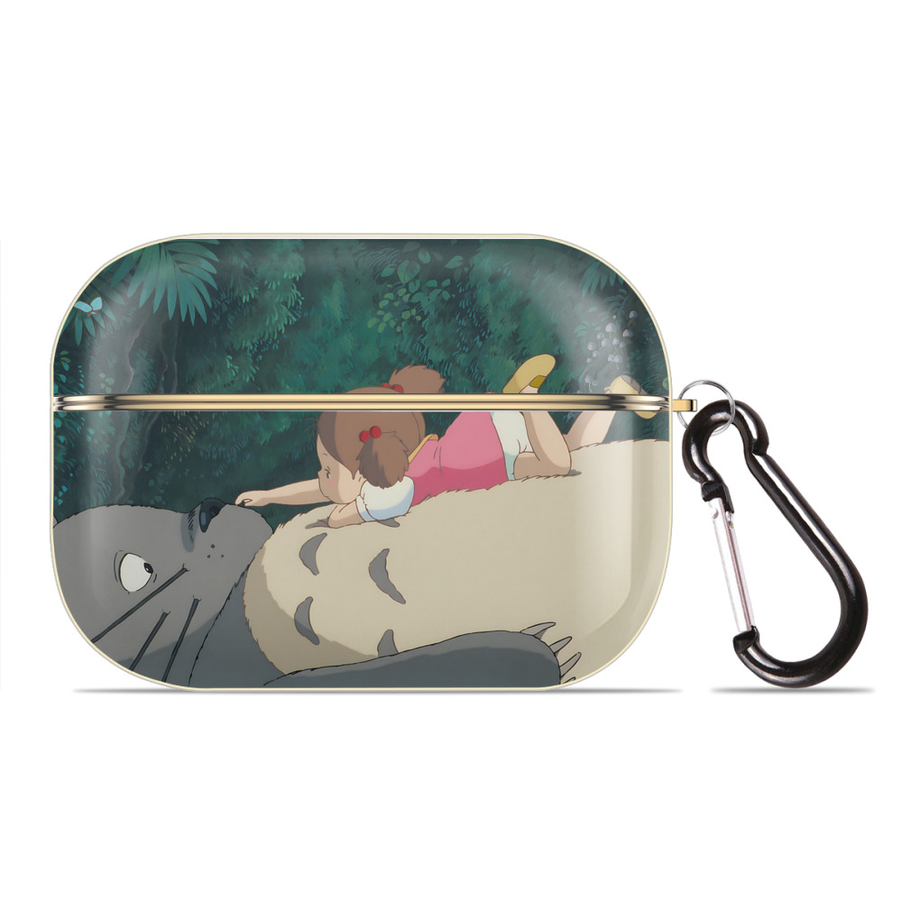 となりのトトロ 草壁メイ 草壁サツキ My Neighbor Totoro Satsuki Kusakabe Mei Kusakabe 【AirPods Pro用】ハードシェル保護ケース｜耐衝撃・防指紋・カラビナ付き商品仕様