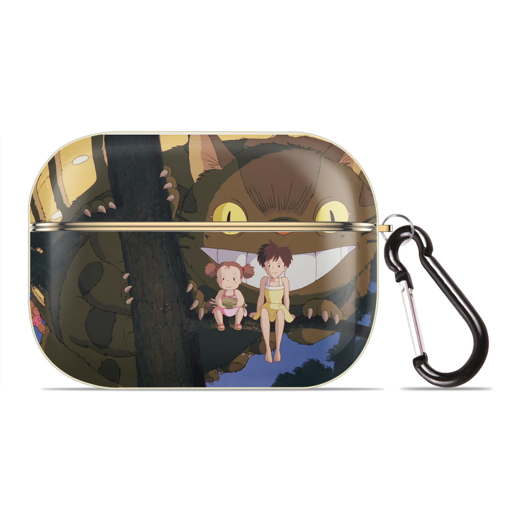 （画像用） となりのトトロ 草壁メイ 草壁サツキ My Neighbor Totoro Satsuki Kusakabe Mei Kusakabe 【AirPods Pro用】ハードシェル保護ケース｜耐衝撃・防指紋・カラビナ付き商品仕様