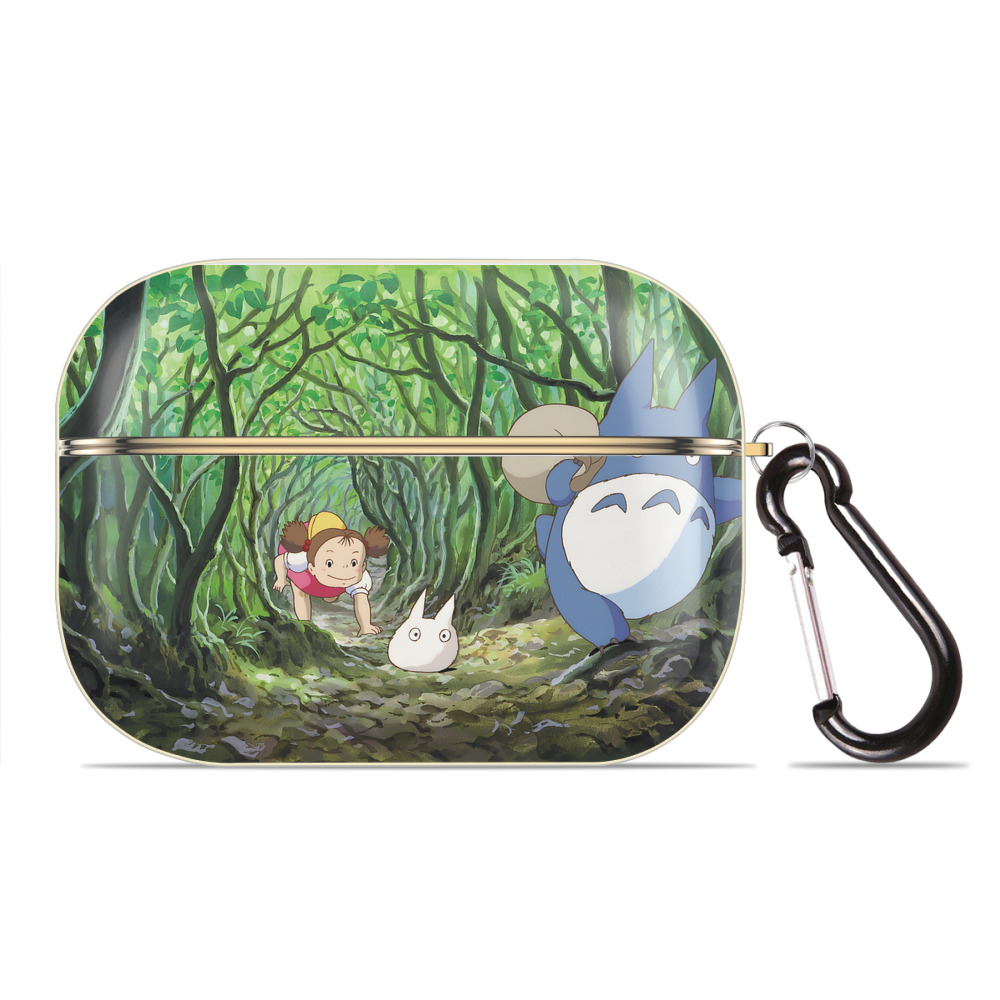 となりのトトロ 草壁メイ 草壁サツキ My Neighbor Totoro Satsuki Kusakabe Mei Kusakabe 【AirPods Pro用】ハードシェル保護ケース｜耐衝撃・防指紋・カラビナ付き商品仕様