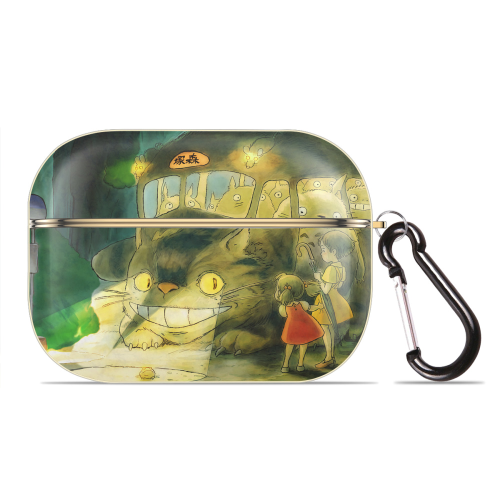 となりのトトロ 草壁メイ 草壁サツキ My Neighbor Totoro Satsuki Kusakabe Mei Kusakabe 【AirPods Pro用】ハードシェル保護ケース｜耐衝撃・防指紋・カラビナ付き商品仕様