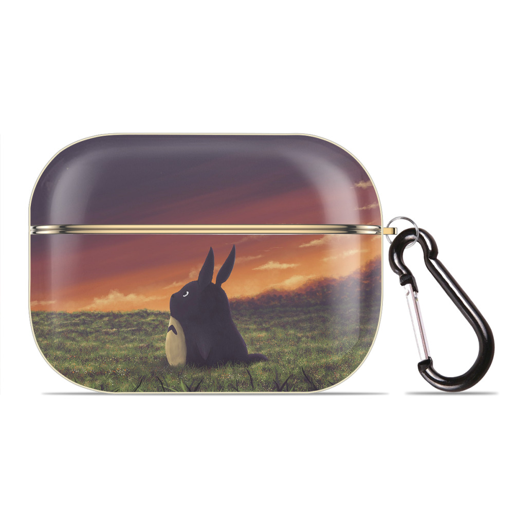 となりのトトロ 草壁メイ 草壁サツキ My Neighbor Totoro Satsuki Kusakabe Mei Kusakabe 【AirPods Pro用】ハードシェル保護ケース｜耐衝撃・防指紋・カラビナ付き商品仕様