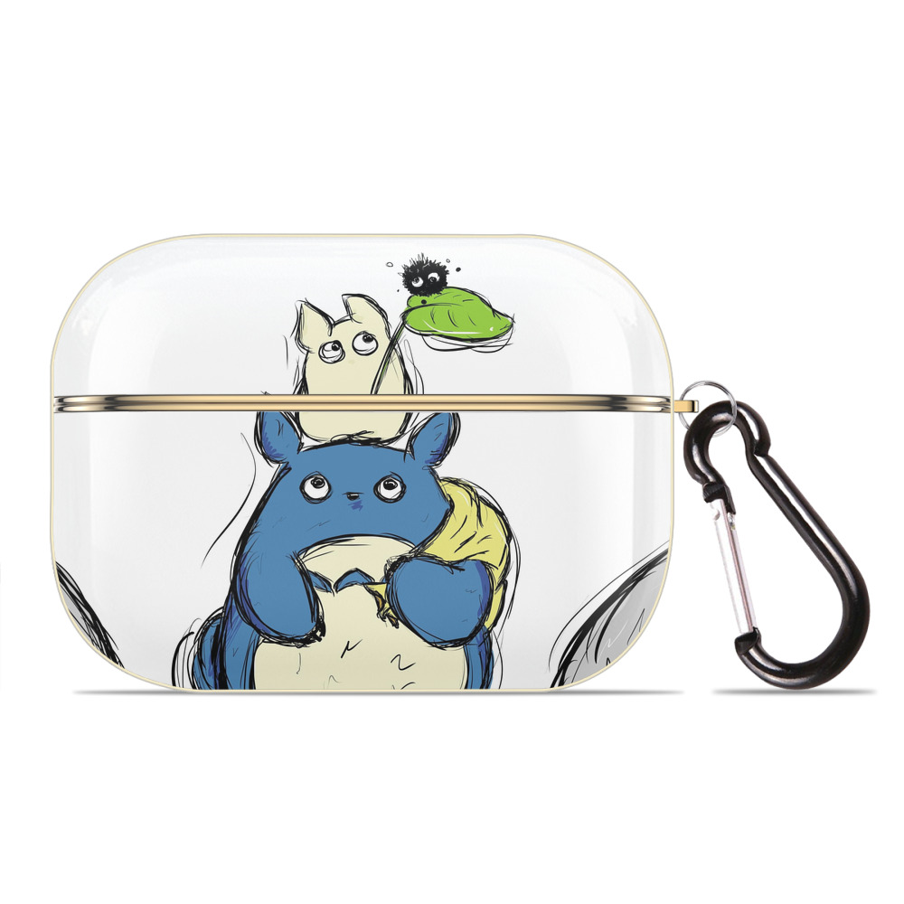 となりのトトロ 草壁メイ 草壁サツキ My Neighbor Totoro Satsuki Kusakabe Mei Kusakabe 【AirPods Pro用】ハードシェル保護ケース｜耐衝撃・防指紋・カラビナ付き商品仕様