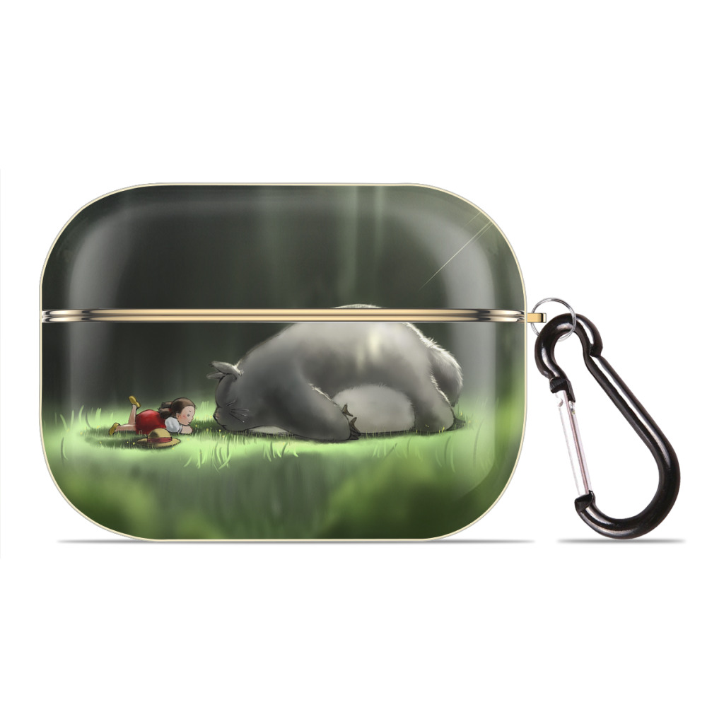 となりのトトロ 草壁メイ 草壁サツキ My Neighbor Totoro Satsuki Kusakabe Mei Kusakabe 【AirPods Pro用】ハードシェル保護ケース｜耐衝撃・防指紋・カラビナ付き商品仕様