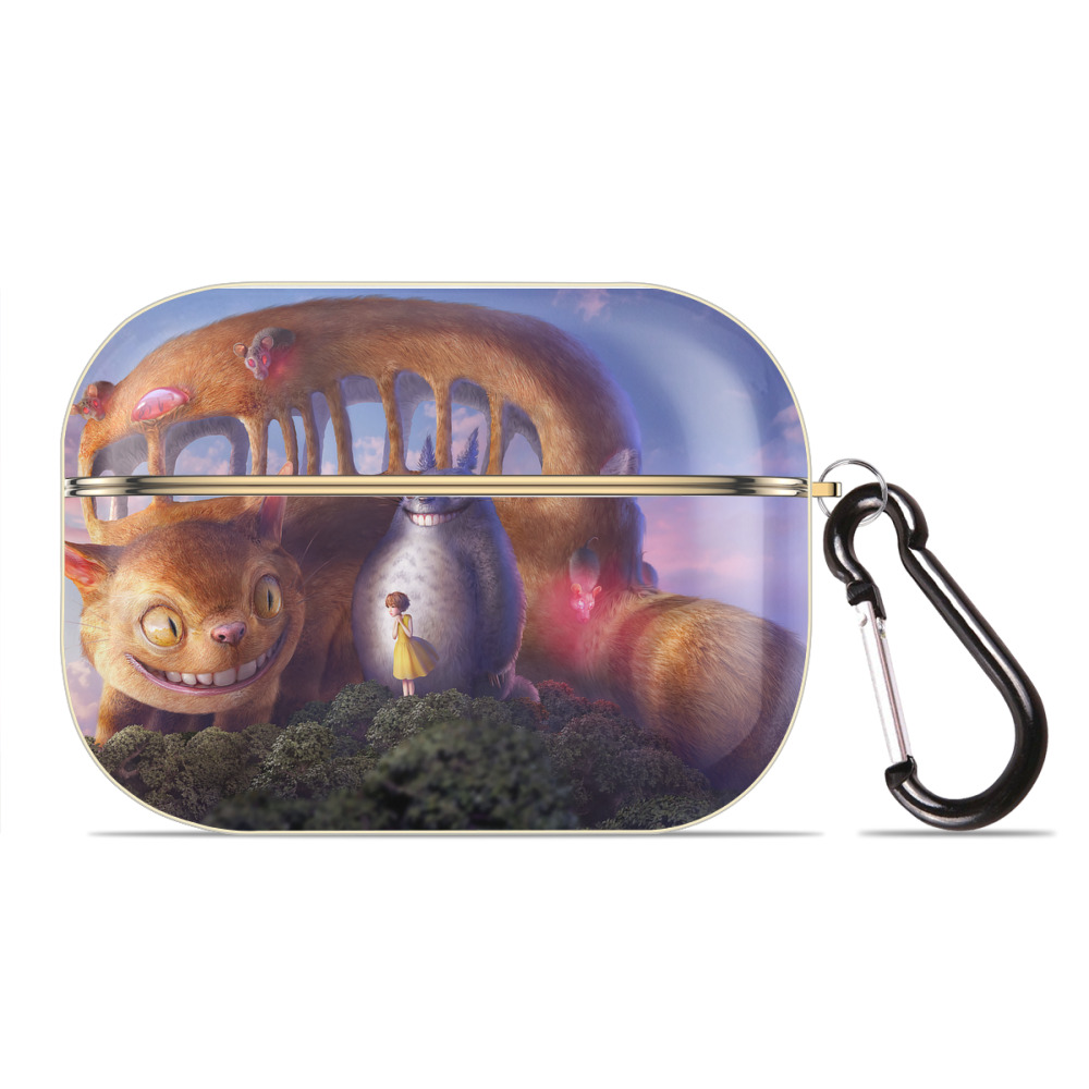 となりのトトロ 草壁メイ 草壁サツキ My Neighbor Totoro Satsuki Kusakabe Mei Kusakabe 【AirPods Pro用】ハードシェル保護ケース｜耐衝撃・防指紋・カラビナ付き商品仕様