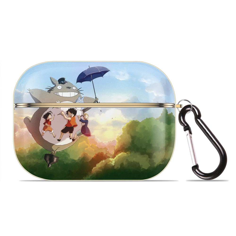 となりのトトロ 草壁メイ 草壁サツキ My Neighbor Totoro Satsuki Kusakabe Mei Kusakabe 【AirPods Pro用】ハードシェル保護ケース｜耐衝撃・防指紋・カラビナ付き商品仕様