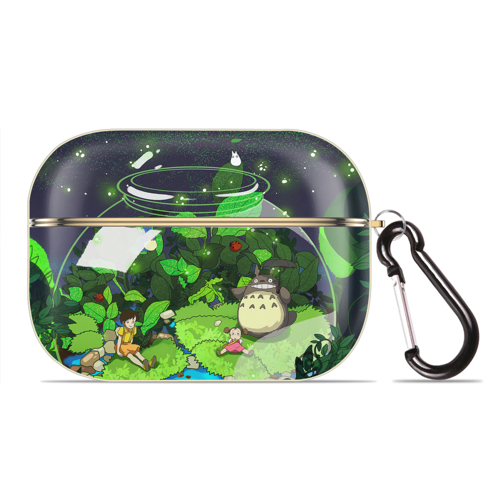 となりのトトロ 草壁メイ 草壁サツキ My Neighbor Totoro Satsuki Kusakabe Mei Kusakabe 【AirPods Pro用】ハードシェル保護ケース｜耐衝撃・防指紋・カラビナ付き商品仕様