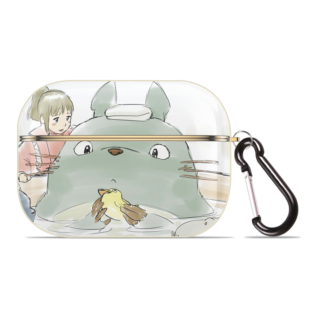 となりのトトロ 草壁メイ 草壁サツキ My Neighbor Totoro Satsuki Kusakabe Mei Kusakabe 【AirPods Pro用】ハードシェル保護ケース｜耐衝撃・防指紋・カラビナ付き商品仕様