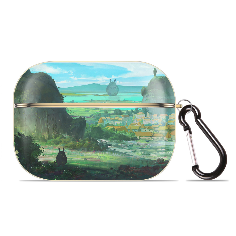 となりのトトロ 草壁メイ 草壁サツキ My Neighbor Totoro Satsuki Kusakabe Mei Kusakabe 【AirPods Pro用】ハードシェル保護ケース｜耐衝撃・防指紋・カラビナ付き商品仕様