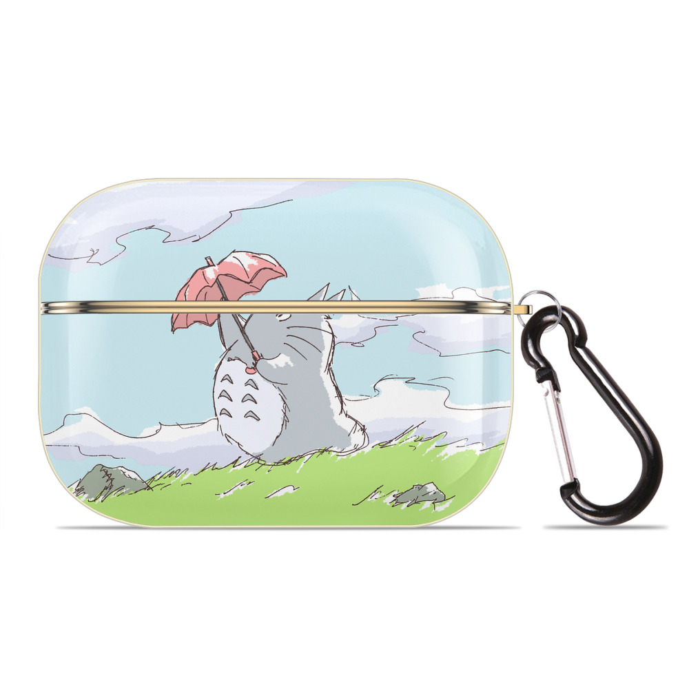 となりのトトロ 草壁メイ 草壁サツキ My Neighbor Totoro Satsuki Kusakabe Mei Kusakabe 【AirPods Pro用】ハードシェル保護ケース｜耐衝撃・防指紋・カラビナ付き商品仕様