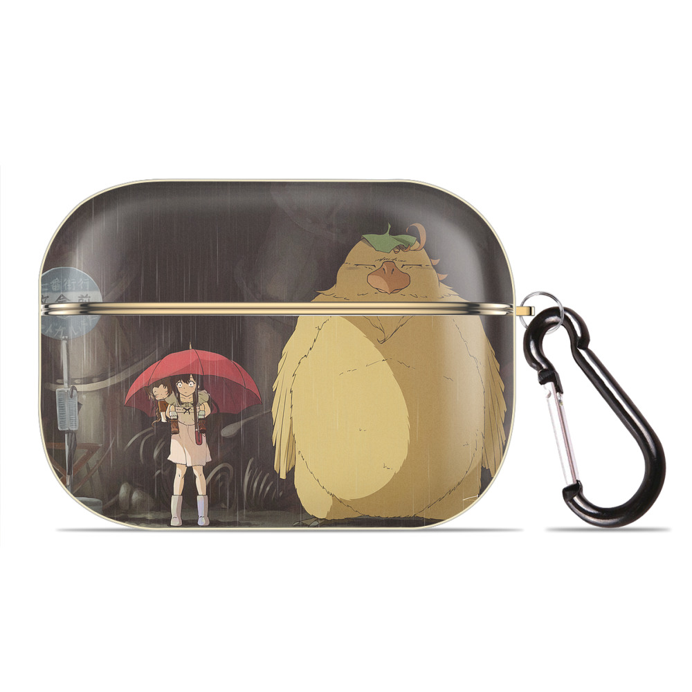 （画像用） となりのトトロ 草壁メイ 草壁サツキ My Neighbor Totoro Satsuki Kusakabe Mei Kusakabe 【AirPods Pro用】ハードシェル保護ケース｜耐衝撃・防指紋・カラビナ付き商品仕様