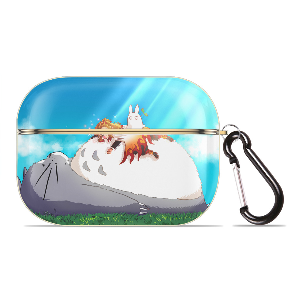 となりのトトロ 草壁メイ 草壁サツキ My Neighbor Totoro Satsuki Kusakabe Mei Kusakabe 【AirPods Pro用】ハードシェル保護ケース｜耐衝撃・防指紋・カラビナ付き商品仕様