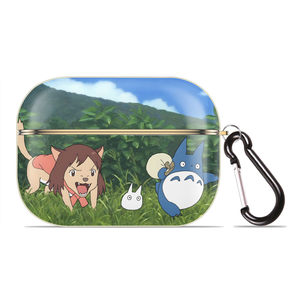 （画像用） となりのトトロ 草壁メイ 草壁サツキ My Neighbor Totoro Satsuki Kusakabe Mei Kusakabe 【AirPods Pro用】ハードシェル保護ケース｜耐衝撃・防指紋・カラビナ付き商品仕様