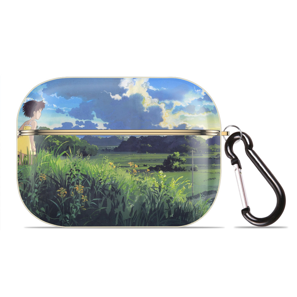 となりのトトロ 草壁メイ 草壁サツキ My Neighbor Totoro Satsuki Kusakabe Mei Kusakabe 【AirPods Pro用】ハードシェル保護ケース｜耐衝撃・防指紋・カラビナ付き商品仕様