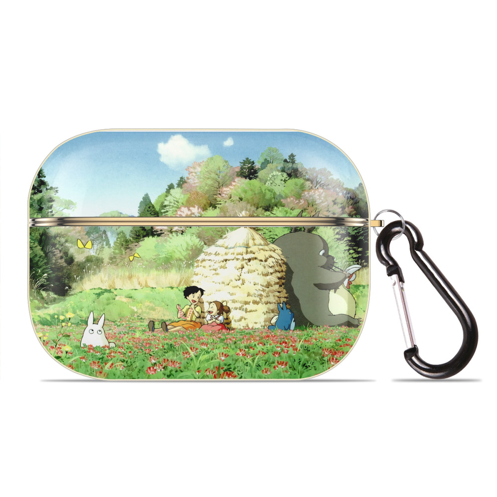 となりのトトロ 草壁メイ 草壁サツキ My Neighbor Totoro Satsuki Kusakabe Mei Kusakabe 【AirPods Pro用】ハードシェル保護ケース｜耐衝撃・防指紋・カラビナ付き商品仕様