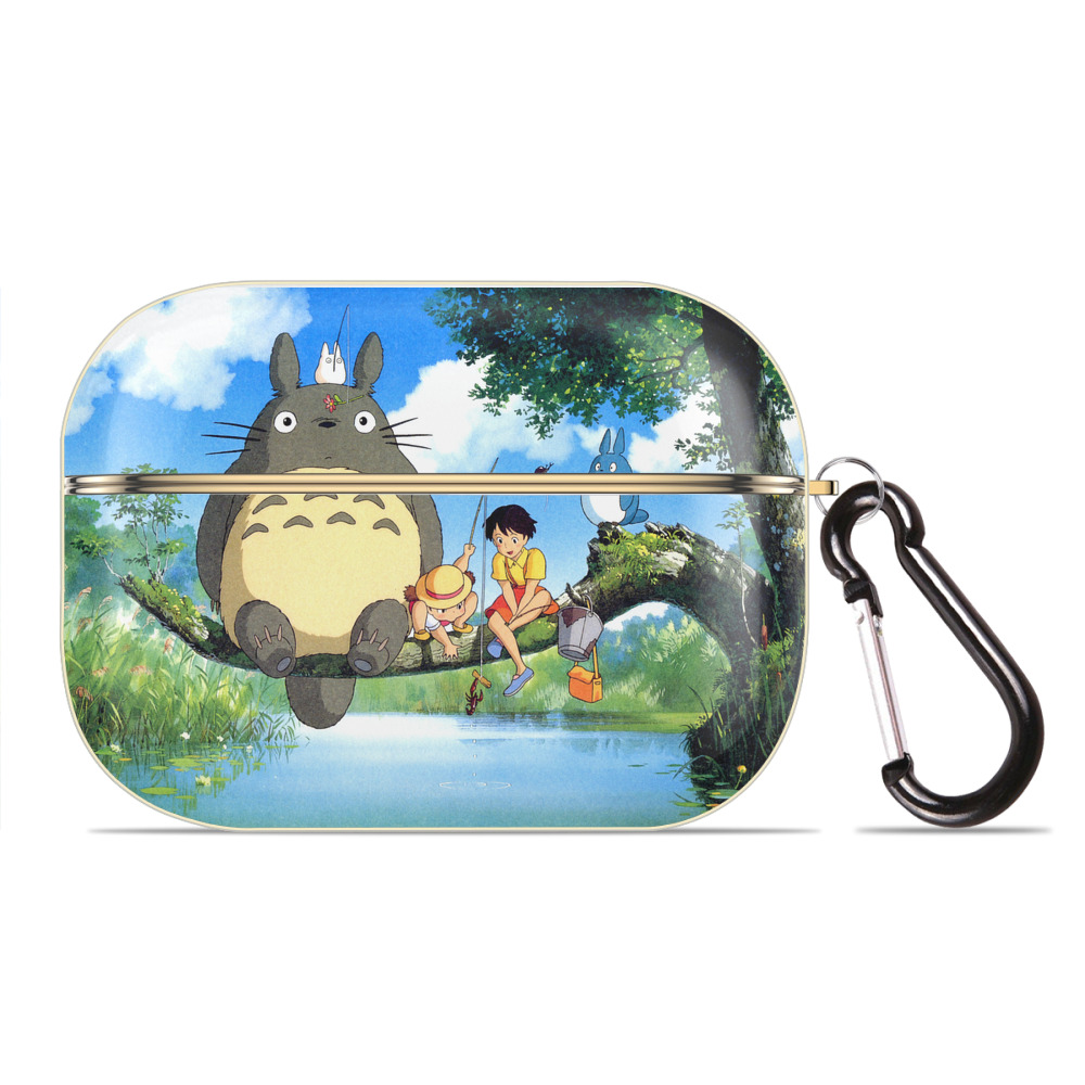 となりのトトロ 草壁メイ 草壁サツキ My Neighbor Totoro Satsuki Kusakabe Mei Kusakabe 【AirPods Pro用】ハードシェル保護ケース｜耐衝撃・防指紋・カラビナ付き商品仕様