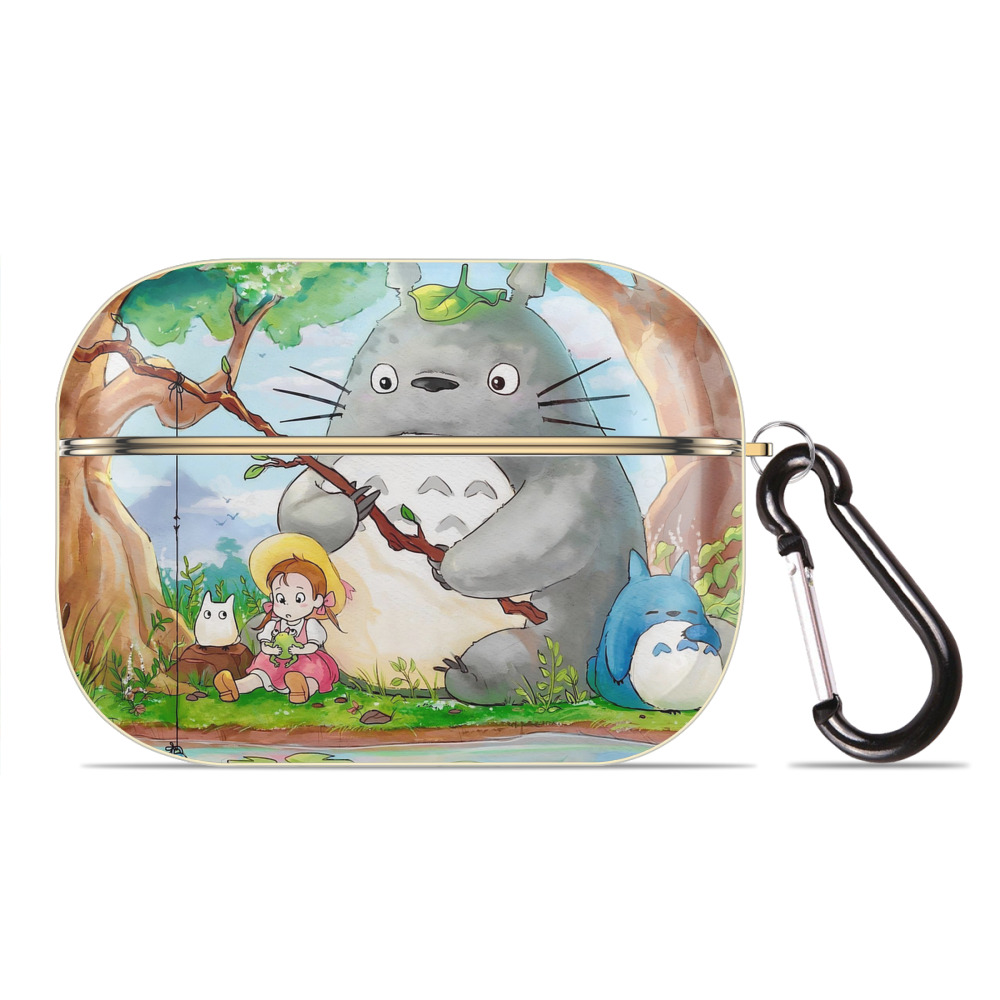 となりのトトロ 草壁メイ 草壁サツキ My Neighbor Totoro Satsuki Kusakabe Mei Kusakabe 【AirPods Pro用】ハードシェル保護ケース｜耐衝撃・防指紋・カラビナ付き商品仕様