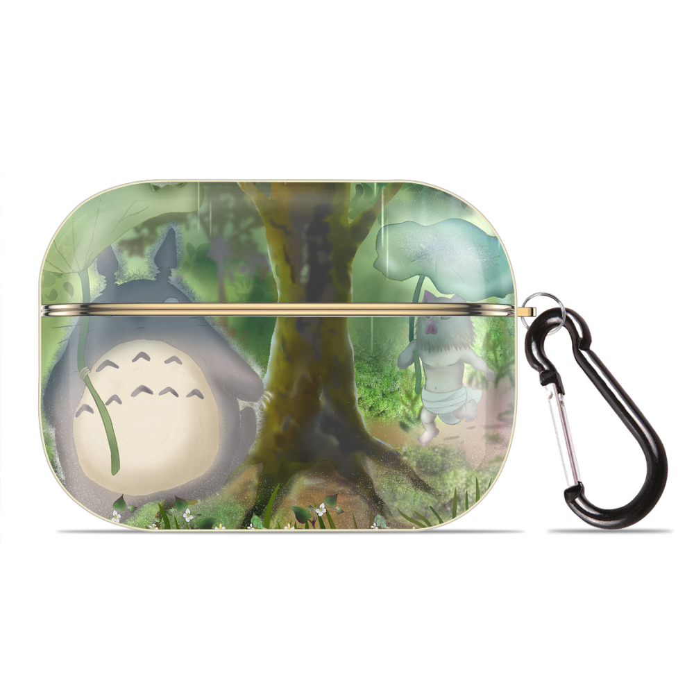 （画像用） となりのトトロ 草壁メイ 草壁サツキ My Neighbor Totoro Satsuki Kusakabe Mei Kusakabe 【AirPods Pro用】ハードシェル保護ケース｜耐衝撃・防指紋・カラビナ付き商品仕様