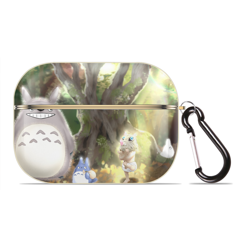 となりのトトロ 草壁メイ 草壁サツキ My Neighbor Totoro Satsuki Kusakabe Mei Kusakabe 【AirPods Pro用】ハードシェル保護ケース｜耐衝撃・防指紋・カラビナ付き商品仕様
