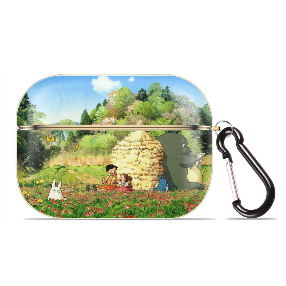 となりのトトロ 草壁メイ 草壁サツキ My Neighbor Totoro Satsuki Kusakabe Mei Kusakabe 【AirPods Pro用】ハードシェル保護ケース｜耐衝撃・防指紋・カラビナ付き商品仕様