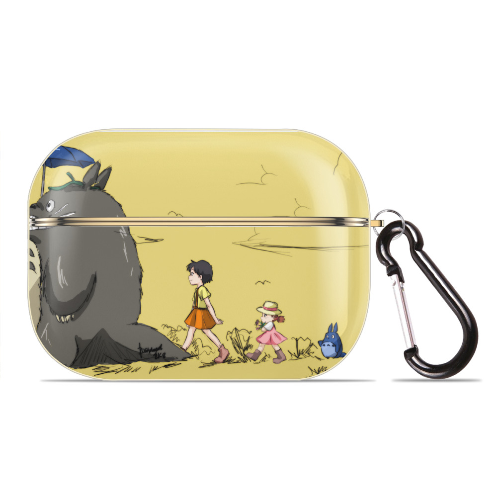 となりのトトロ 草壁メイ 草壁サツキ My Neighbor Totoro Satsuki Kusakabe Mei Kusakabe 【AirPods Pro用】ハードシェル保護ケース｜耐衝撃・防指紋・カラビナ付き商品仕様