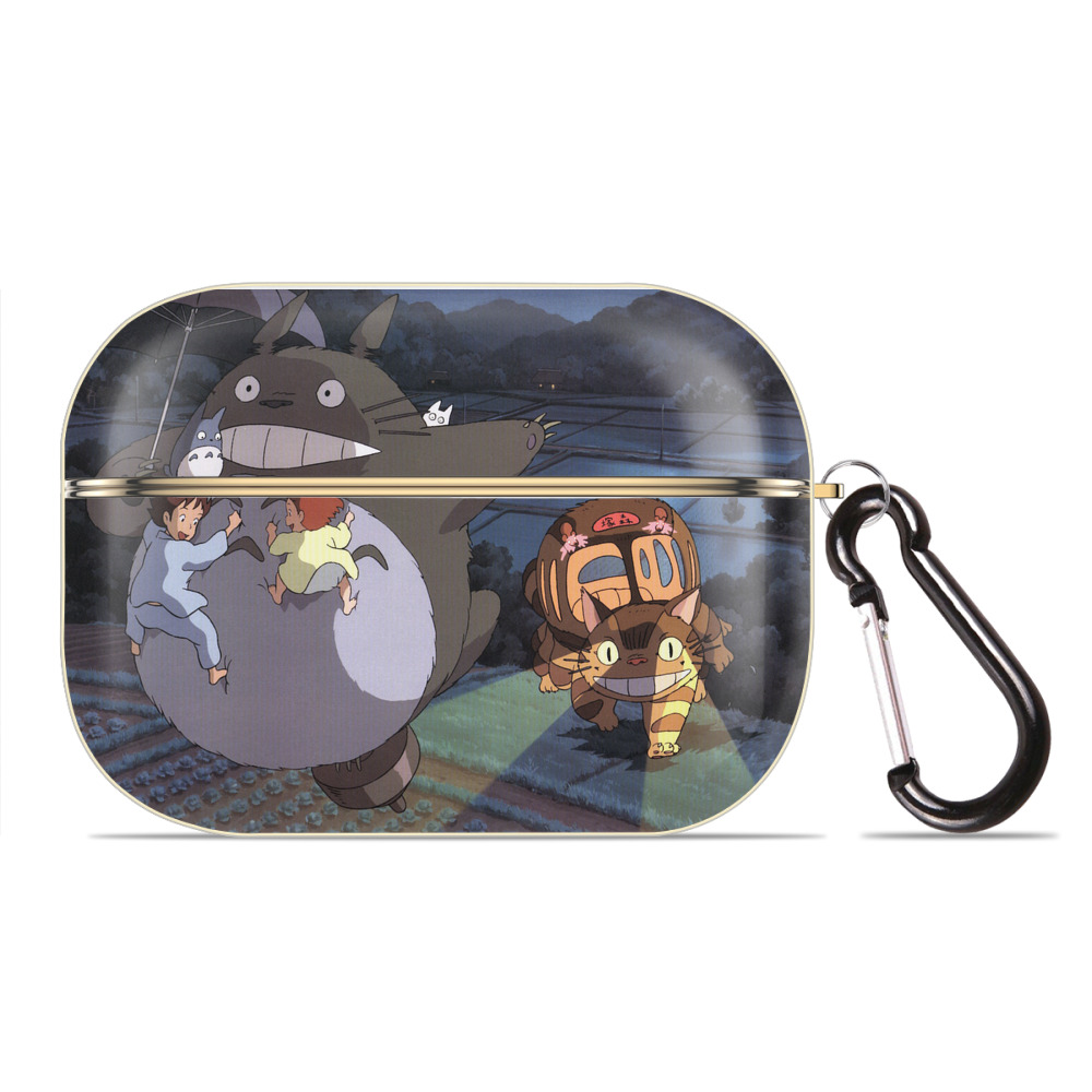 となりのトトロ 草壁メイ 草壁サツキ My Neighbor Totoro Satsuki Kusakabe Mei Kusakabe 【AirPods Pro用】ハードシェル保護ケース｜耐衝撃・防指紋・カラビナ付き商品仕様