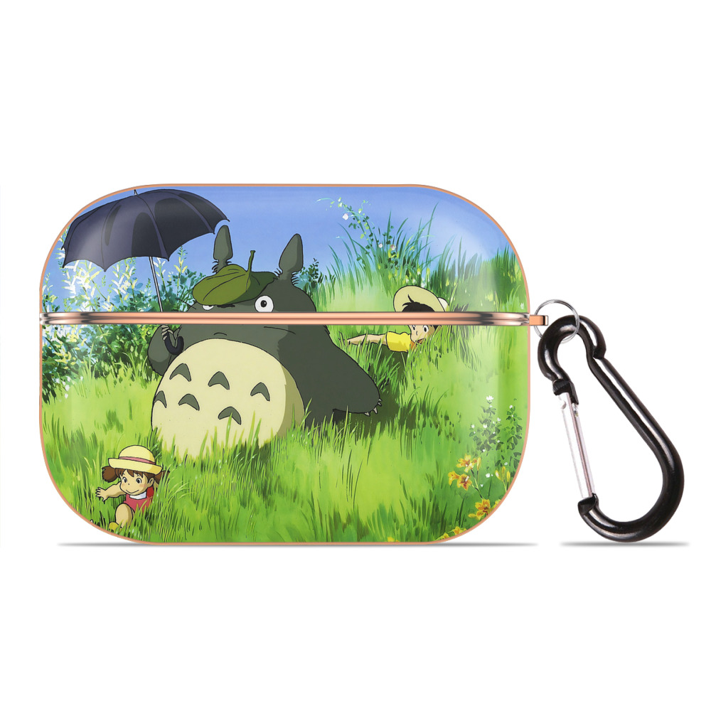 となりのトトロ 草壁メイ 草壁サツキ My Neighbor Totoro Satsuki Kusakabe Mei Kusakabe 【AirPods Pro用】ハードシェル保護ケース｜耐衝撃・防指紋・カラビナ付き商品仕様