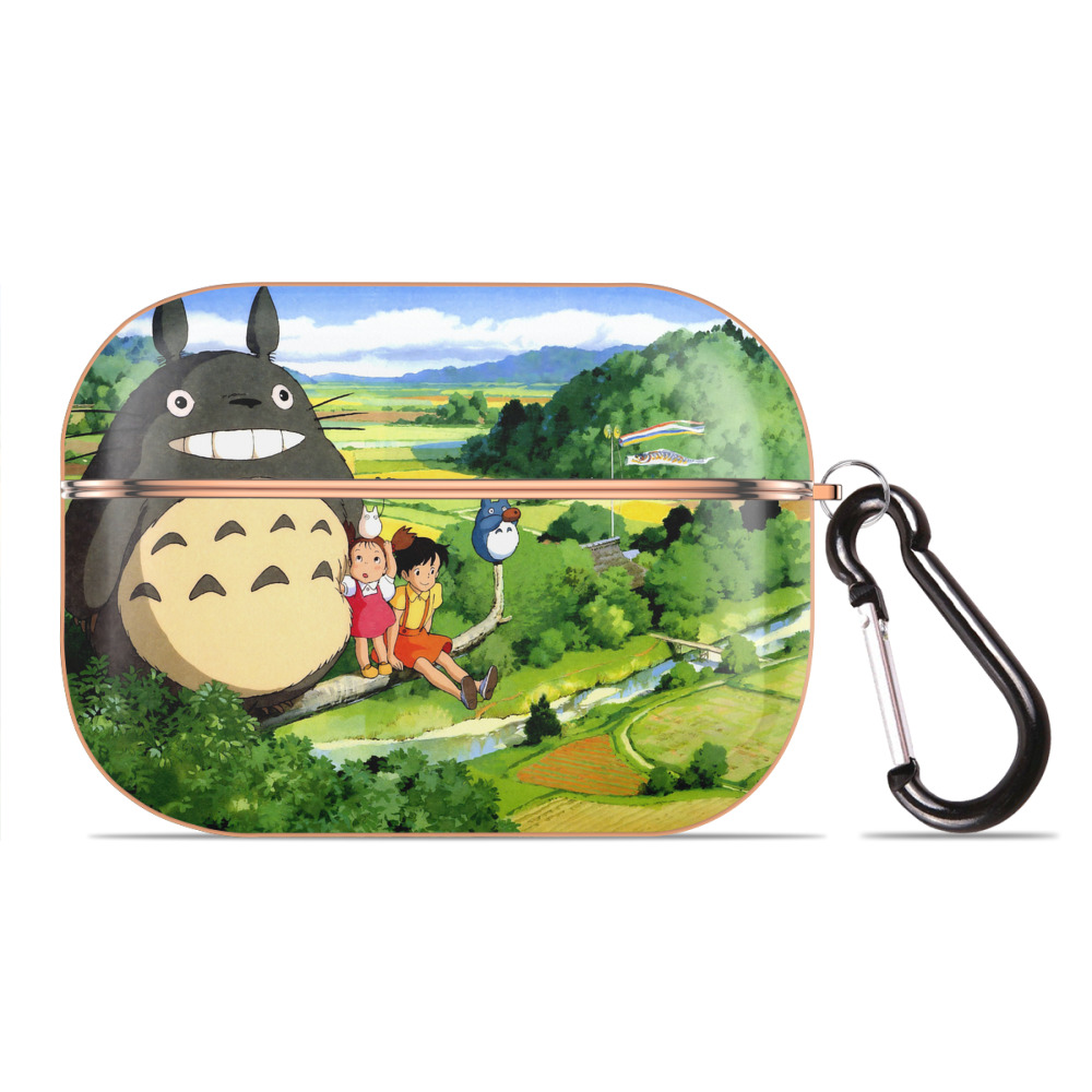 となりのトトロ 草壁メイ 草壁サツキ My Neighbor Totoro Satsuki Kusakabe Mei Kusakabe 【AirPods Pro用】ハードシェル保護ケース｜耐衝撃・防指紋・カラビナ付き商品仕様