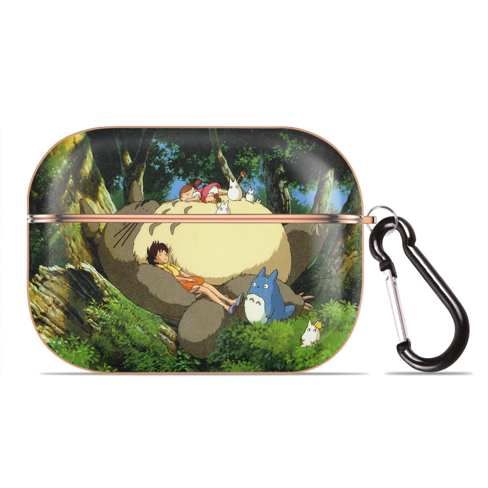 となりのトトロ 草壁メイ 草壁サツキ My Neighbor Totoro Satsuki Kusakabe Mei Kusakabe 【AirPods Pro用】ハードシェル保護ケース｜耐衝撃・防指紋・カラビナ付き商品仕様
